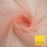 Stone Embellished Fairy Veil Bridal Soft Sheer Tutu Tulle Net Fabric 44"