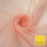 Stone Embellished Fairy Veil Bridal Soft Sheer Tutu Tulle Net Fabric 44"