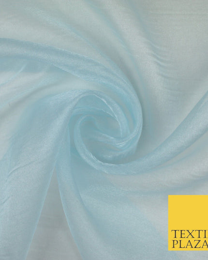 15 COLOURS - Premium Crystal Organza Bridal Wedding Dance Dress Veil Fabric 44"