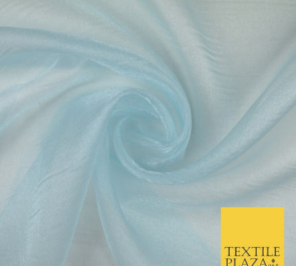 15 COLOURS - Premium Crystal Organza Bridal Wedding Dance Dress Veil Fabric 44"
