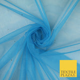 Stone Embellished Fairy Veil Bridal Soft Sheer Tutu Tulle Net Fabric 44"