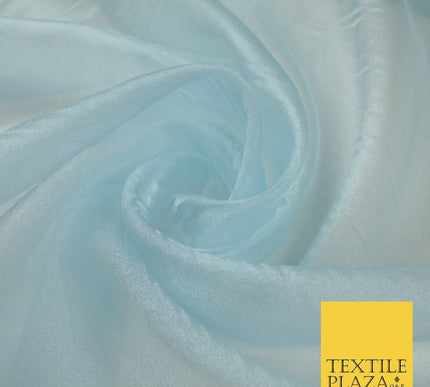 15 COLOURS - Premium Crystal Organza Bridal Wedding Dance Dress Veil Fabric 44"