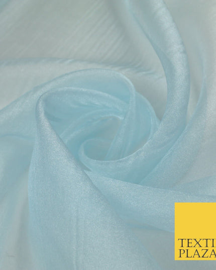 15 COLOURS - Premium Crystal Organza Bridal Wedding Dance Dress Veil Fabric 44"