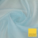 15 COLOURS - Premium Crystal Organza Bridal Wedding Dance Dress Veil Fabric 44"