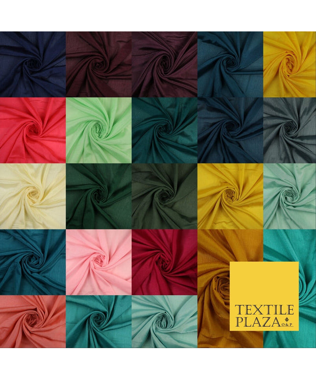 OVER 20 COLOURS - Premium Plain Dyed Crinkle Georgette Chiffon Dress Fabric 46"