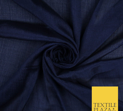 OVER 20 COLOURS - Premium Plain Dyed Crinkle Georgette Chiffon Dress Fabric 46"