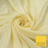 OVER 20 COLOURS - Premium Plain Dyed Crinkle Georgette Chiffon Dress Fabric 46"