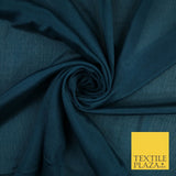 OVER 20 COLOURS - Premium Plain Dyed Crinkle Georgette Chiffon Dress Fabric 46"