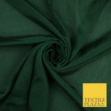 OVER 20 COLOURS - Premium Plain Dyed Crinkle Georgette Chiffon Dress Fabric 46"