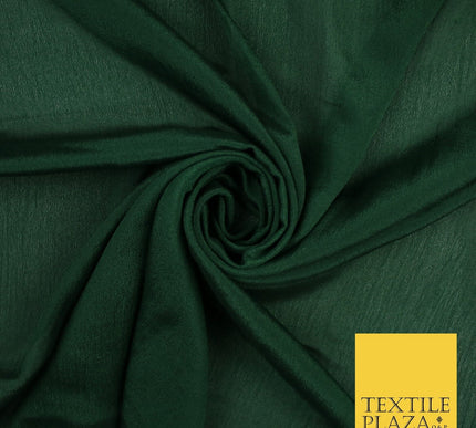 OVER 20 COLOURS - Premium Plain Dyed Crinkle Georgette Chiffon Dress Fabric 46"
