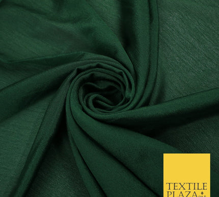 OVER 20 COLOURS - Premium Plain Dyed Crinkle Georgette Chiffon Dress Fabric 46"