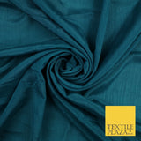 OVER 20 COLOURS - Premium Plain Dyed Crinkle Georgette Chiffon Dress Fabric 46"