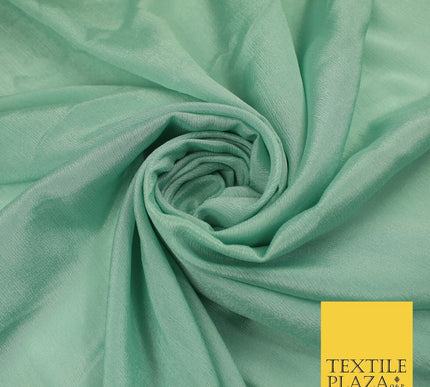 OVER 20 COLOURS - Premium Plain Dyed Crinkle Georgette Chiffon Dress Fabric 46"