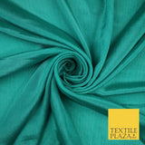 OVER 20 COLOURS - Premium Plain Dyed Crinkle Georgette Chiffon Dress Fabric 46"