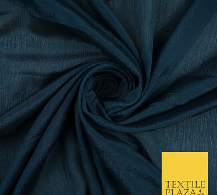 OVER 20 COLOURS - Premium Plain Dyed Crinkle Georgette Chiffon Dress Fabric 46"