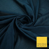 OVER 20 COLOURS - Premium Plain Dyed Crinkle Georgette Chiffon Dress Fabric 46"