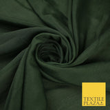 OVER 20 COLOURS - Premium Plain Dyed Crinkle Georgette Chiffon Dress Fabric 46"