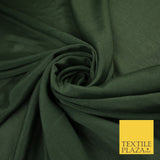 OVER 20 COLOURS - Premium Plain Dyed Crinkle Georgette Chiffon Dress Fabric 46"