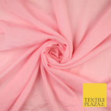 OVER 20 COLOURS - Premium Plain Dyed Crinkle Georgette Chiffon Dress Fabric 46"