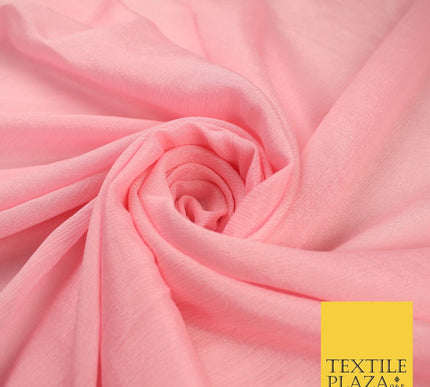 OVER 20 COLOURS - Premium Plain Dyed Crinkle Georgette Chiffon Dress Fabric 46"
