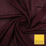 OVER 20 COLOURS - Premium Plain Dyed Crinkle Georgette Chiffon Dress Fabric 46"