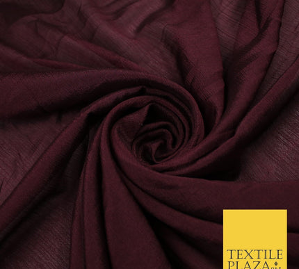 OVER 20 COLOURS - Premium Plain Dyed Crinkle Georgette Chiffon Dress Fabric 46"