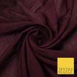 OVER 20 COLOURS - Premium Plain Dyed Crinkle Georgette Chiffon Dress Fabric 46"