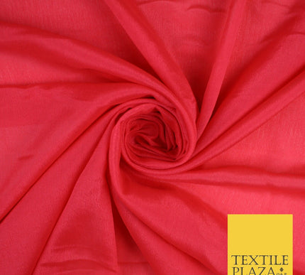 OVER 20 COLOURS - Premium Plain Dyed Crinkle Georgette Chiffon Dress Fabric 46"