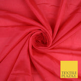 OVER 20 COLOURS - Premium Plain Dyed Crinkle Georgette Chiffon Dress Fabric 46"