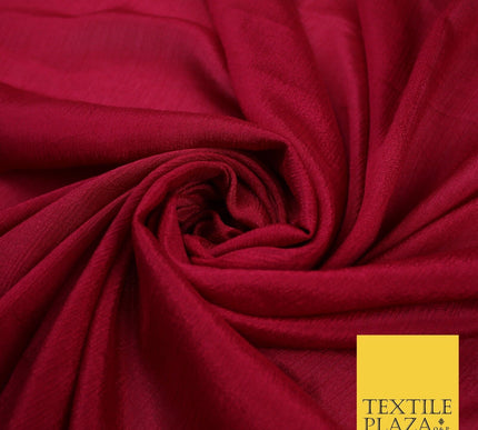OVER 20 COLOURS - Premium Plain Dyed Crinkle Georgette Chiffon Dress Fabric 46"