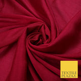 OVER 20 COLOURS - Premium Plain Dyed Crinkle Georgette Chiffon Dress Fabric 46"