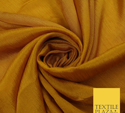 OVER 20 COLOURS - Premium Plain Dyed Crinkle Georgette Chiffon Dress Fabric 46"