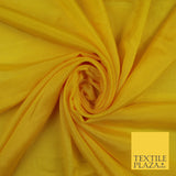OVER 20 COLOURS - Premium Plain Dyed Crinkle Georgette Chiffon Dress Fabric 46"