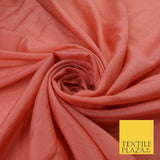 OVER 20 COLOURS - Premium Plain Dyed Crinkle Georgette Chiffon Dress Fabric 46"