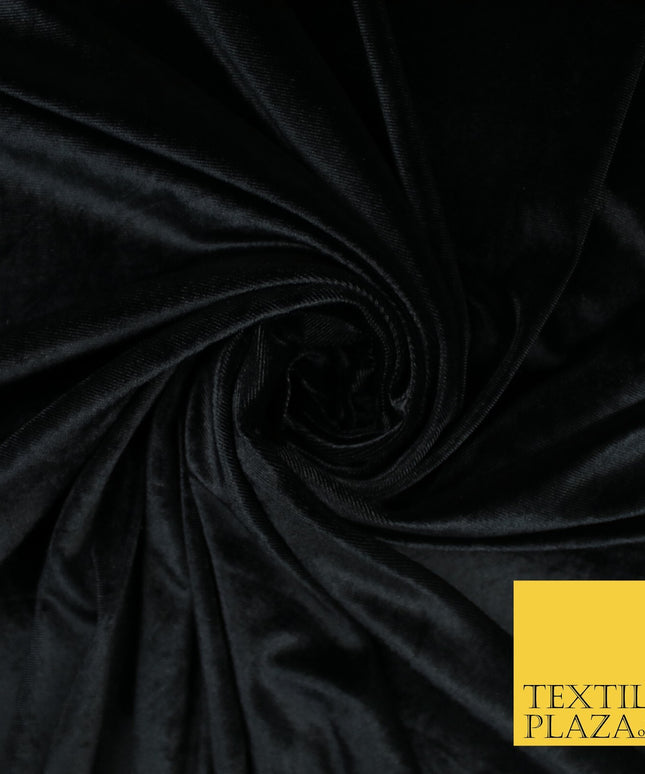 17 COLOURS LUXURY Plush Plain Stretch Velvet Velour Fabric Material Craft 58" D
