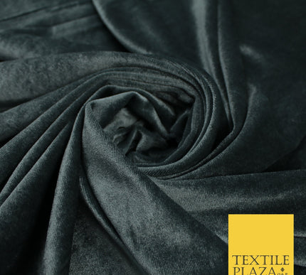 17 COLOURS LUXURY Plush Plain Stretch Velvet Velour Fabric Material Craft 58" D
