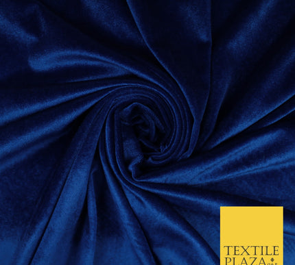 17 COLOURS LUXURY Plush Plain Stretch Velvet Velour Fabric Material Craft 58" D