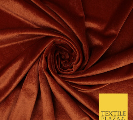 17 COLOURS LUXURY Plush Plain Stretch Velvet Velour Fabric Material Craft 58" D