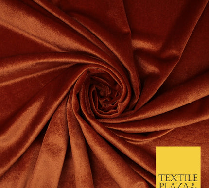 17 COLOURS LUXURY Plush Plain Stretch Velvet Velour Fabric Material Craft 58" D