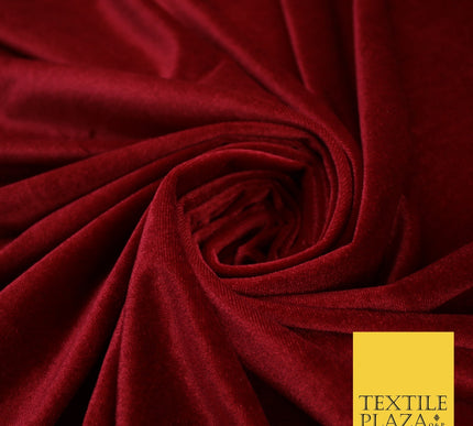 17 COLOURS LUXURY Plush Plain Stretch Velvet Velour Fabric Material Craft 58" D