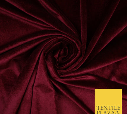 17 COLOURS LUXURY Plush Plain Stretch Velvet Velour Fabric Material Craft 58" D