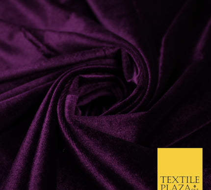 17 COLOURS LUXURY Plush Plain Stretch Velvet Velour Fabric Material Craft 58" D
