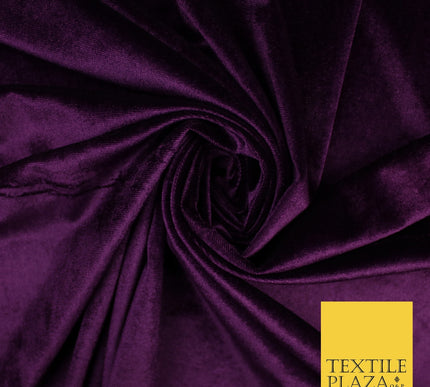 17 COLOURS LUXURY Plush Plain Stretch Velvet Velour Fabric Material Craft 58" D