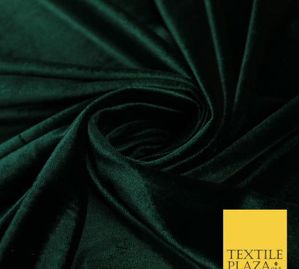 17 COLOURS LUXURY Plush Plain Stretch Velvet Velour Fabric Material Craft 58" D