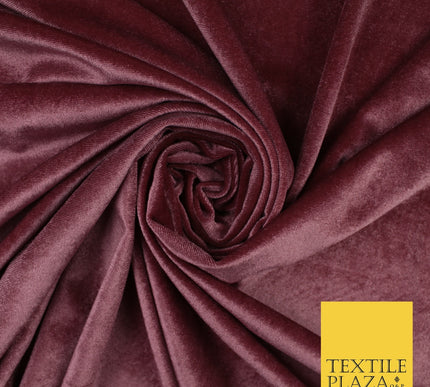 17 COLOURS LUXURY Plush Plain Stretch Velvet Velour Fabric Material Craft 58" D