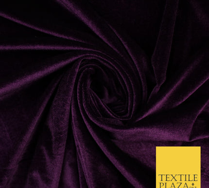 17 COLOURS LUXURY Plush Plain Stretch Velvet Velour Fabric Material Craft 58" D