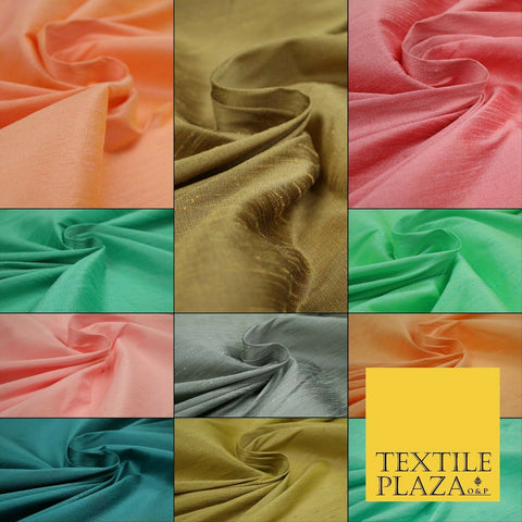 Plain dyed slubbed shot two tone faux dupion raw silk 100%polyester fabric craft