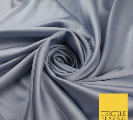 30 COLOURS Fine Silky Smooth Liquid Sateen Satin Dress Fabric Drape Lining