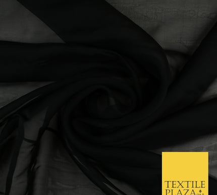 OVER 60 COLOURS Premium Plain ORGANZA Sheer Fabric Voile Dress Wedding 44"