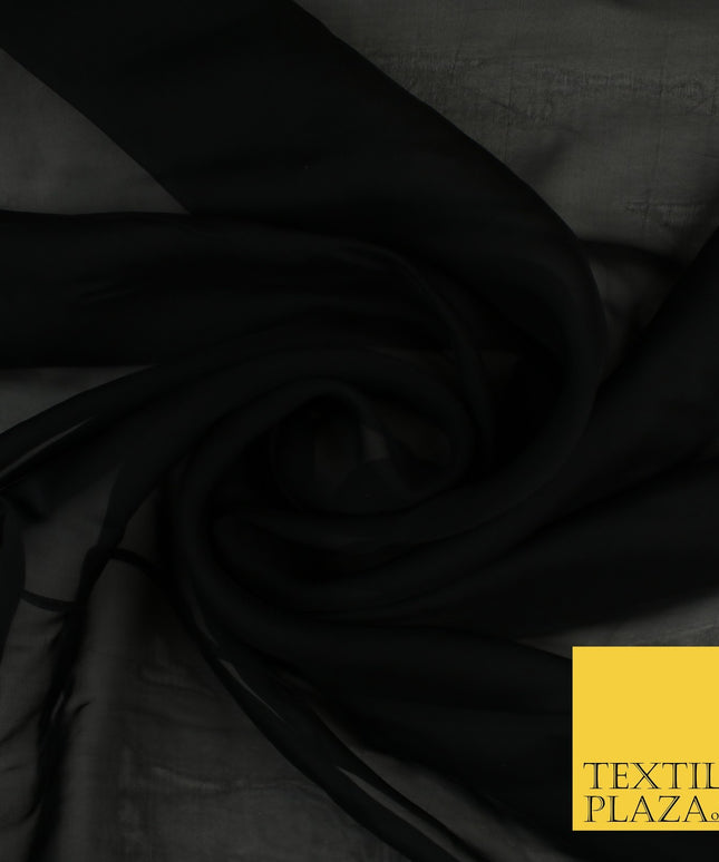 OVER 60 COLOURS Premium Plain ORGANZA Sheer Fabric Voile Dress Wedding 44"